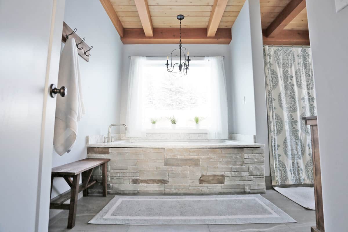 rustic stool bathroom Bathroom bench and stool ideas to enhance tranquility in that room