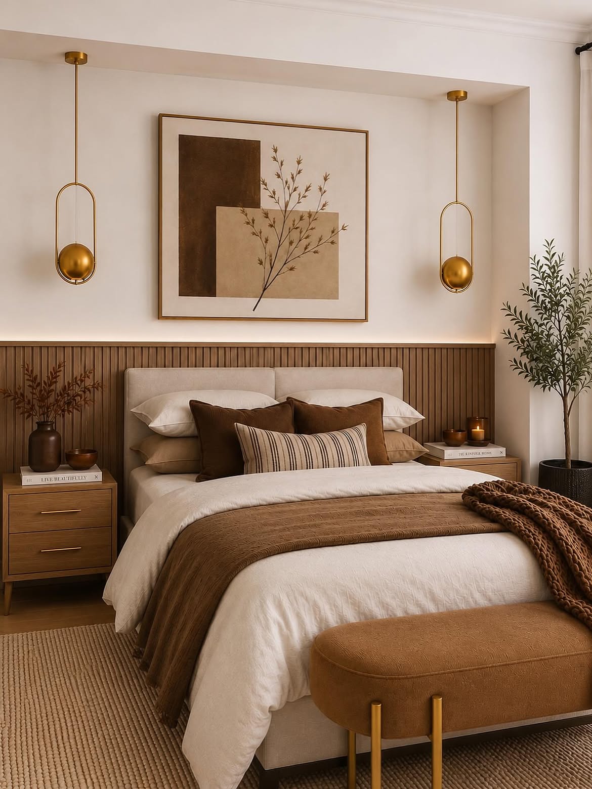 01-fluted-wood-panel-bedroom-with-brass-pendants