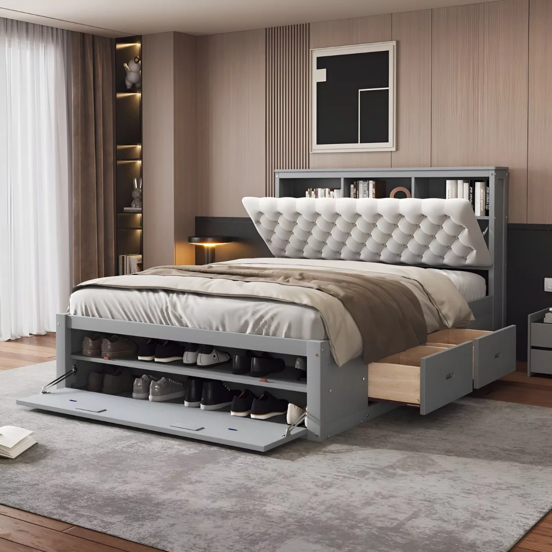 03-bedroom-organization-storage-bed-hidden-shoe-drawer