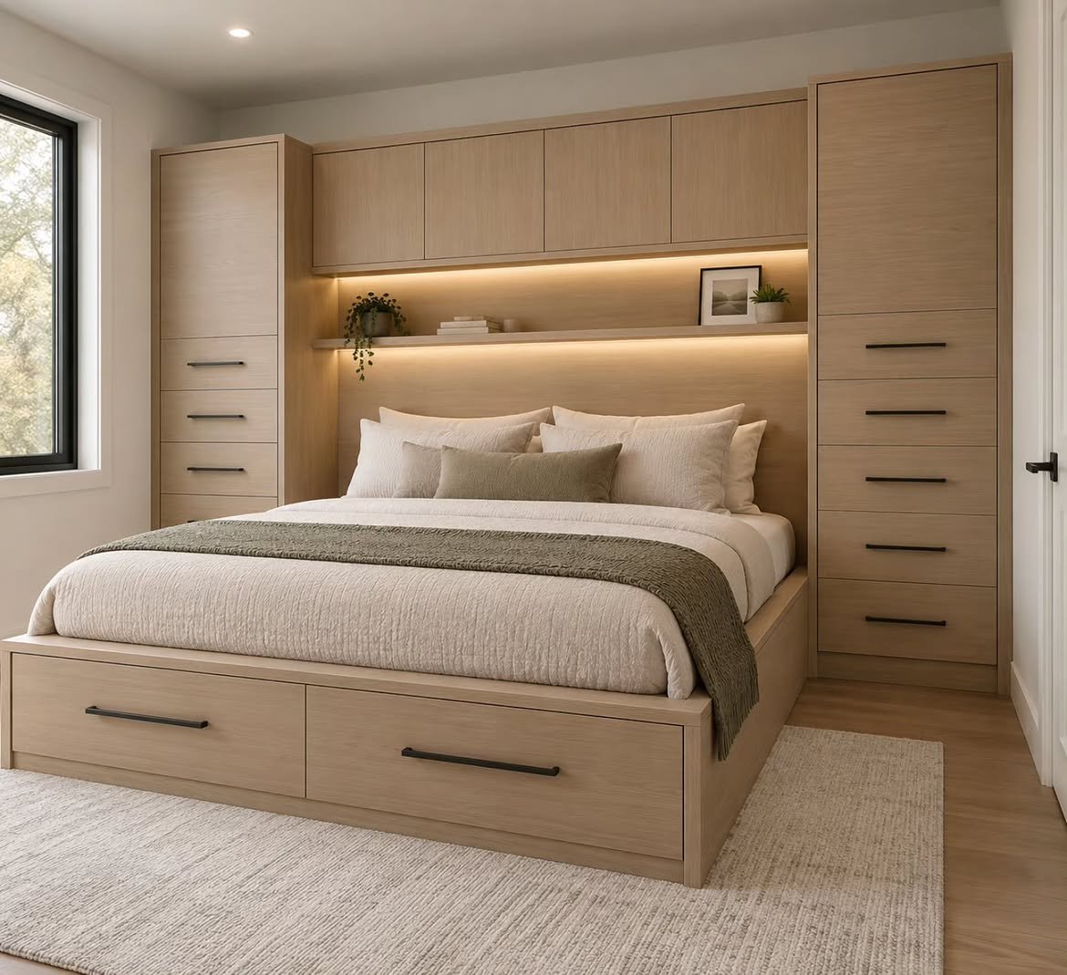 03-light-oak-bed-wall-with-flanking-dressers-and-overhead-cabinets