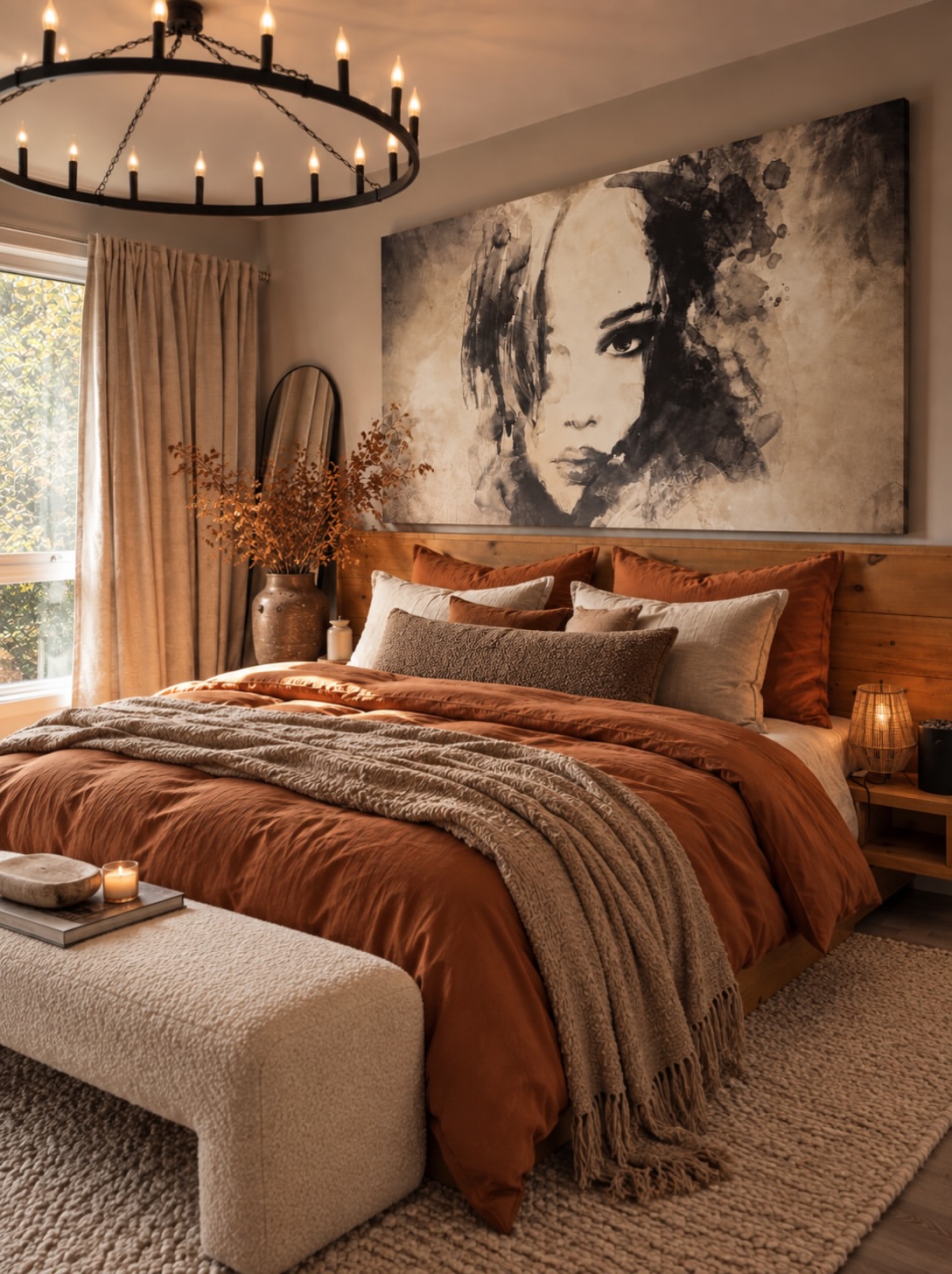 03-rust-duvet-with-watercolor-portrait