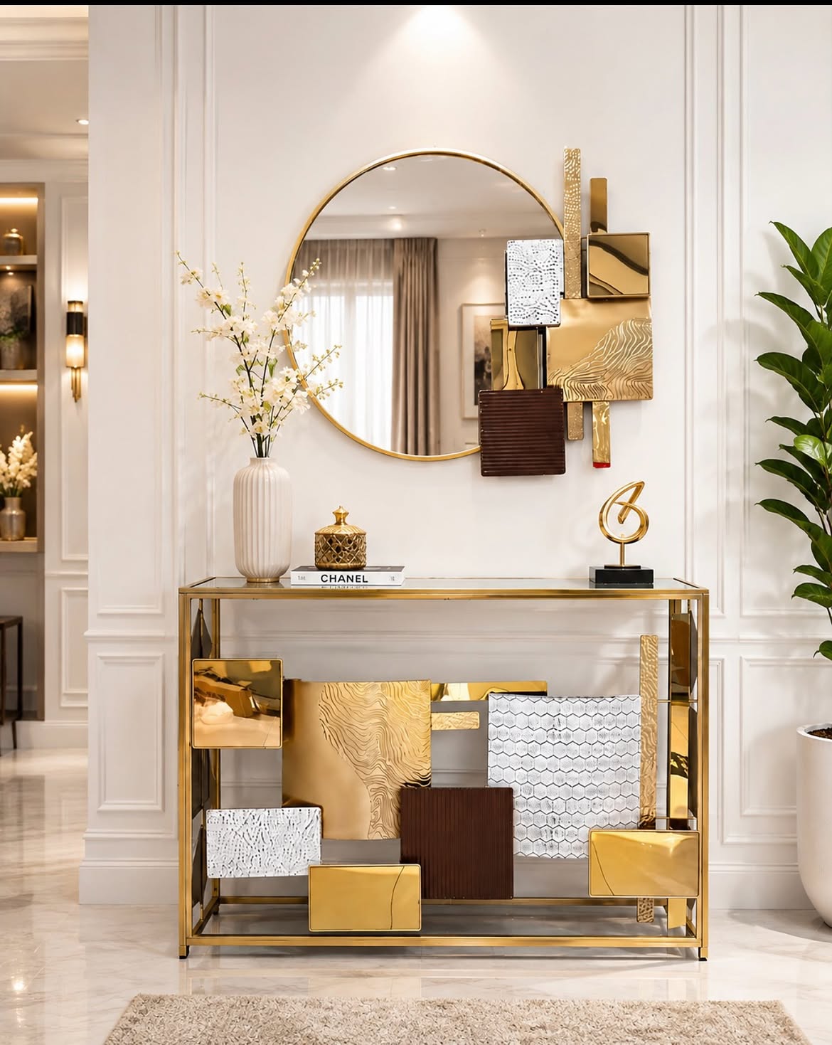 07-round-gold-mirror-geometric-gold-wall-art-glass-console
