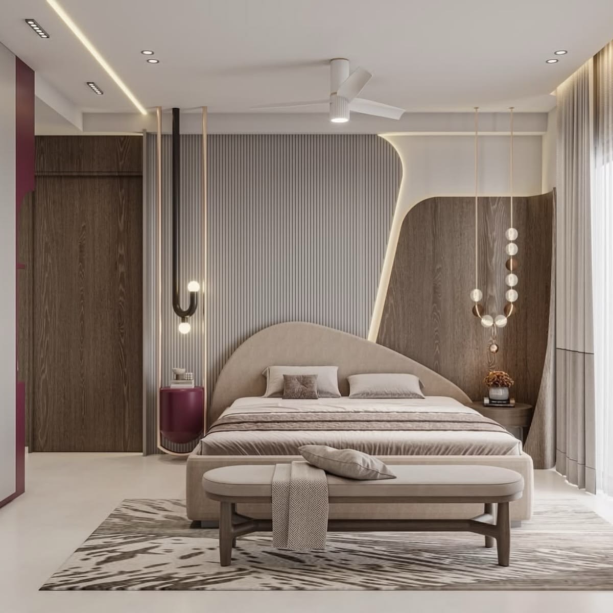08-curved-headboard-sculptural-pendants-lhasainteriors
