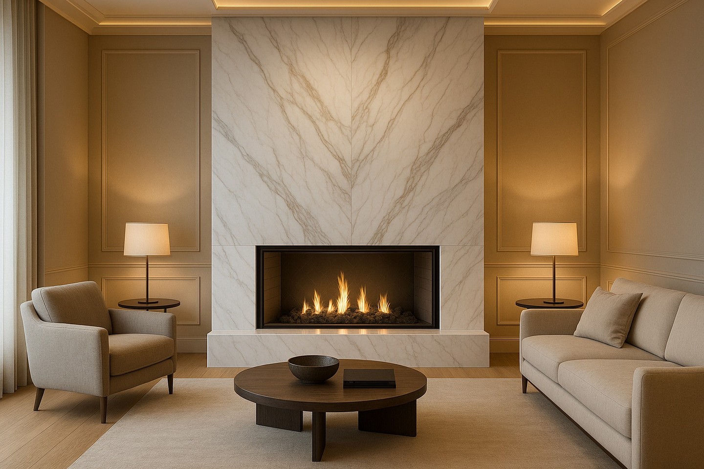 08-fireplace-tile-ideas-book-matched-calacatta-slab