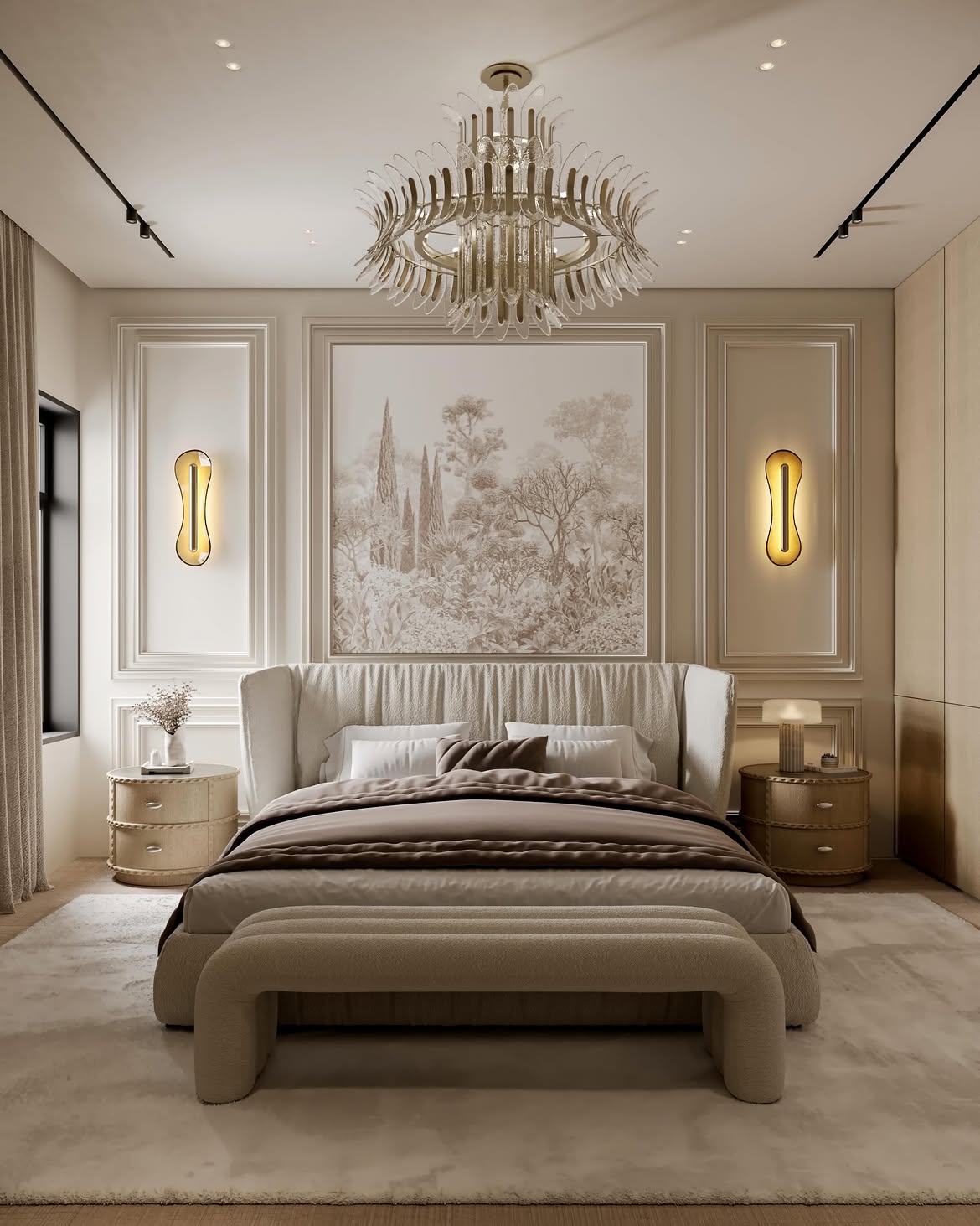 11-boucle-wingback-bed-botanical-mural-motalaat10