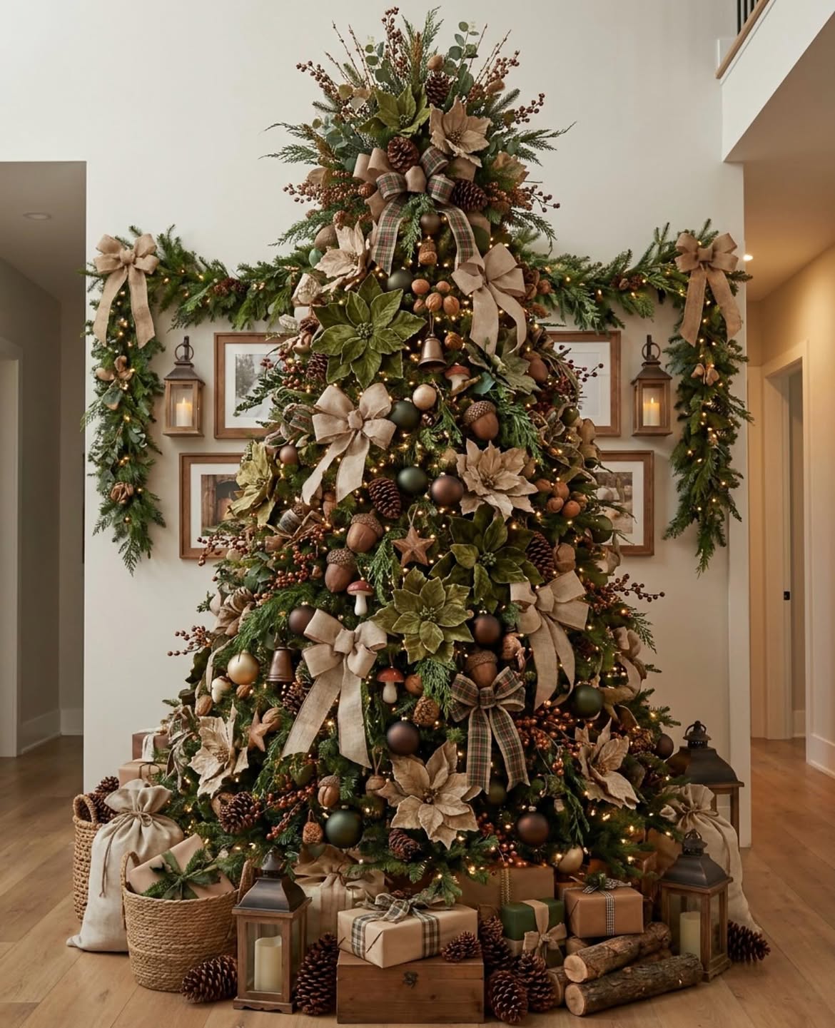 11-woodland-pinecone-poinsettia-christmas-tree