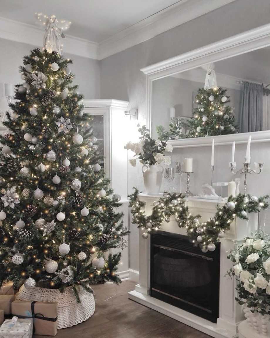12-silver-white-christmas-tree-gray-living-room