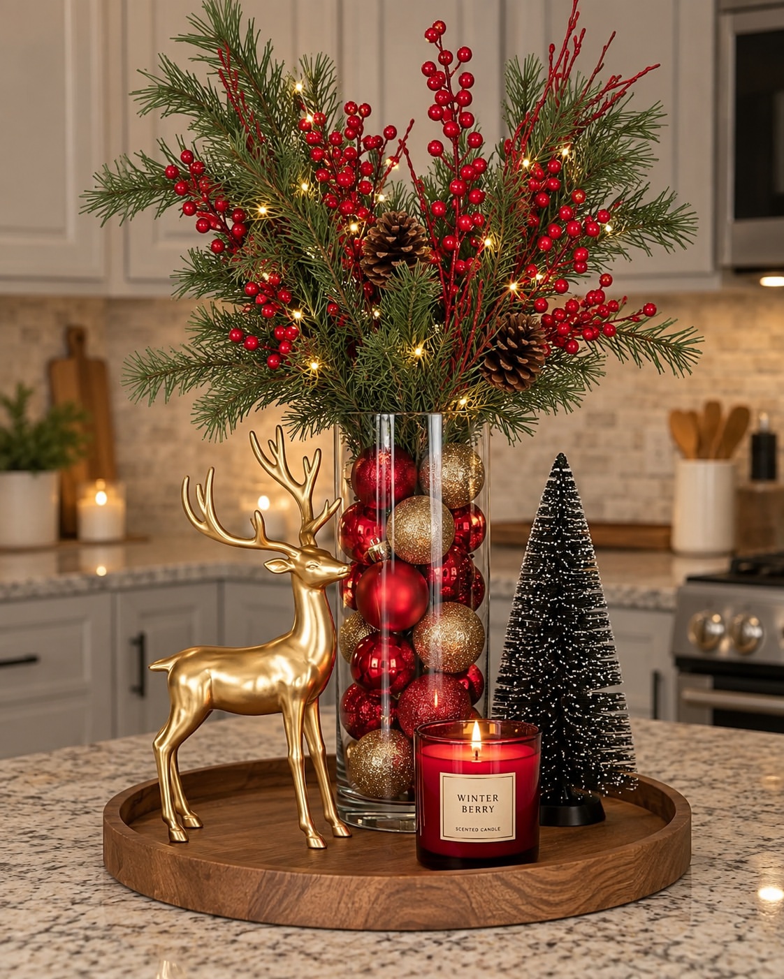 13-kitchen-island-christmas-ornament-vase-tray