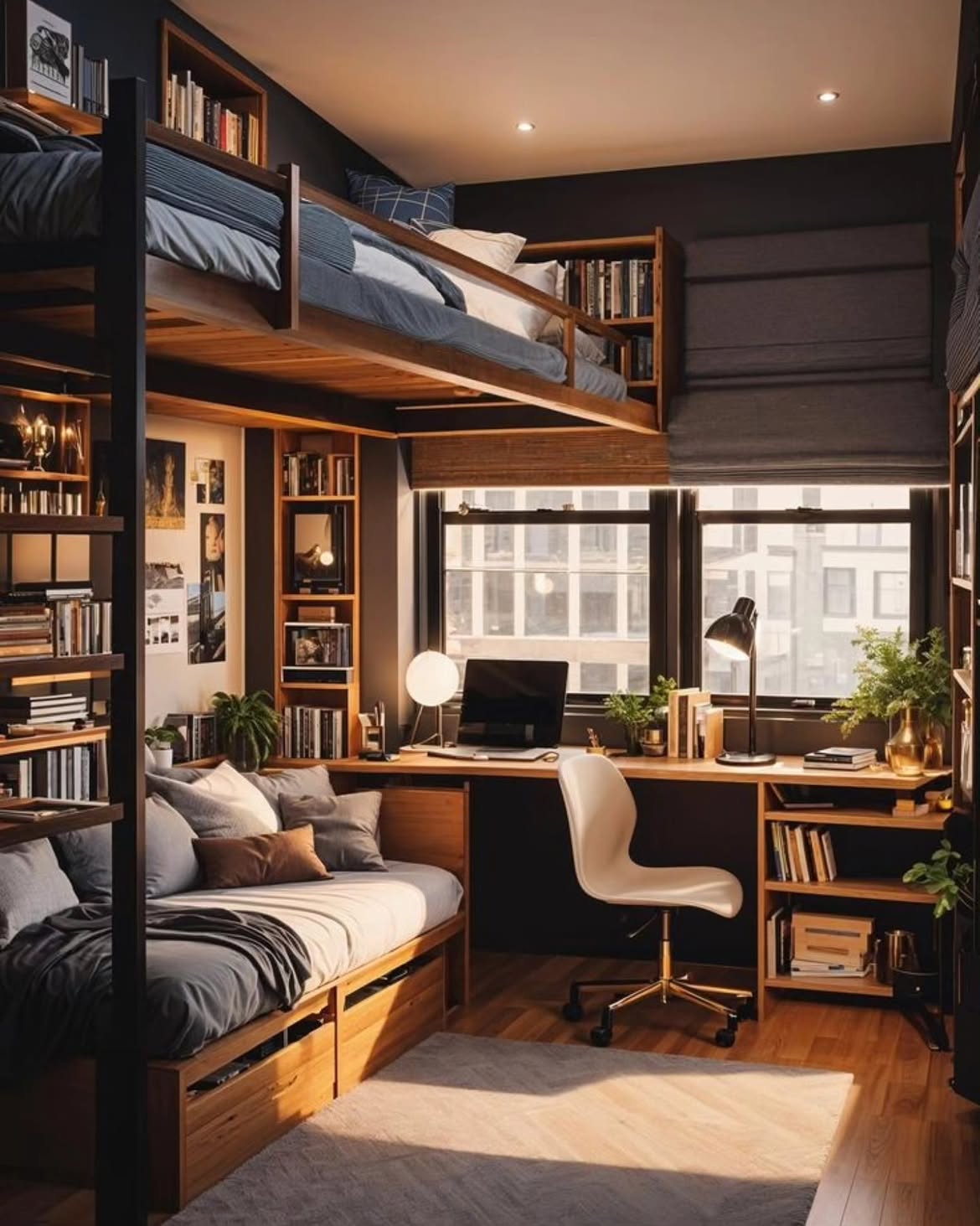 3-college-apartment-decor-ideas-loft-bed-studio-setup