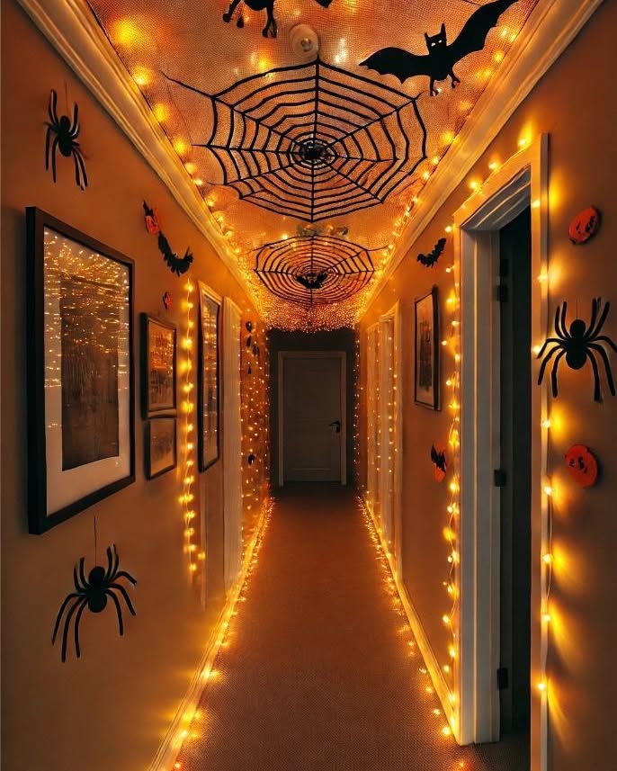 3-orange-fairy-lights-and-giant-spider-webs-juniorsartanddiy
