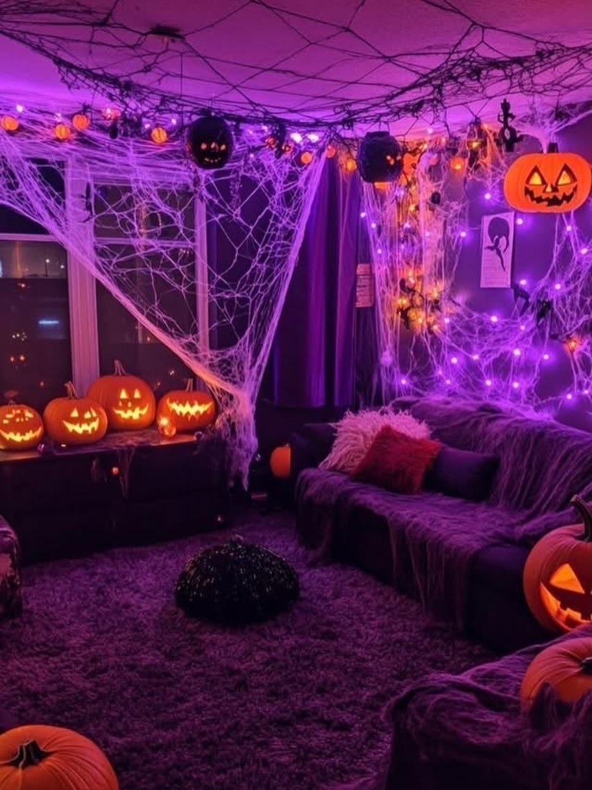 5-purple-lights-with-cobwebs-and-pumpkins-ravens_halloween_haven_
