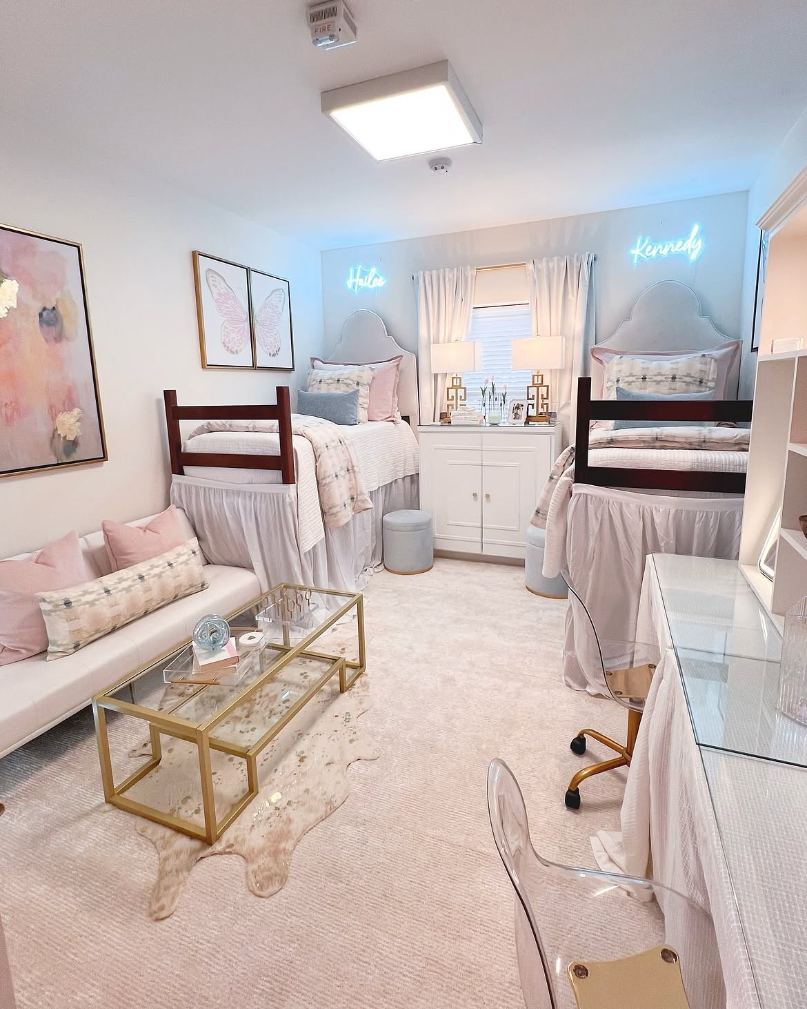 6-college-apartment-decor-ideas-blush-glam-shared-suite