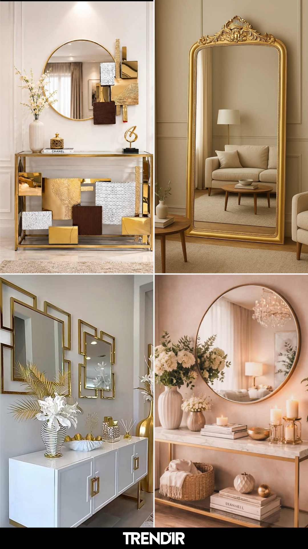 Chic Ways to Style with Gold Mirrors