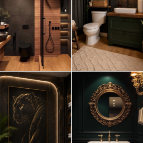 A little mystery behind every door: 9 dark bathrooms that create an atmosphere unlike any other