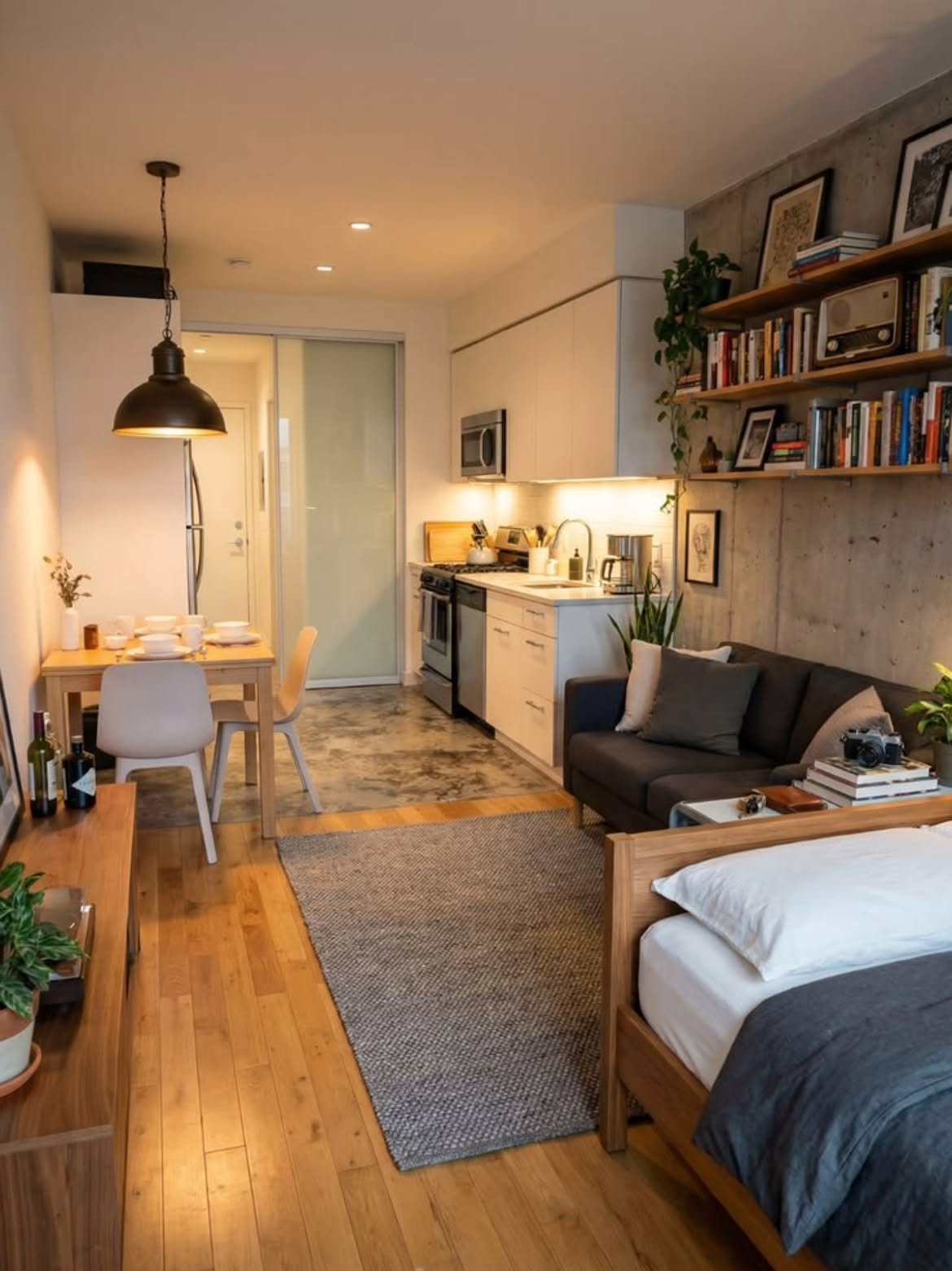 apartment-remodel-ideas-concrete-wall-studio-layout