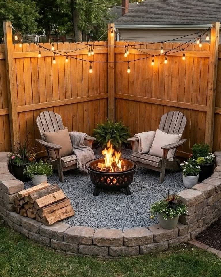 backyard-fire-pit-corner-stone-half-wall
