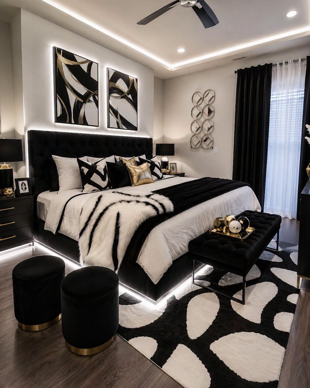 black-and-gold-glam-bedroom