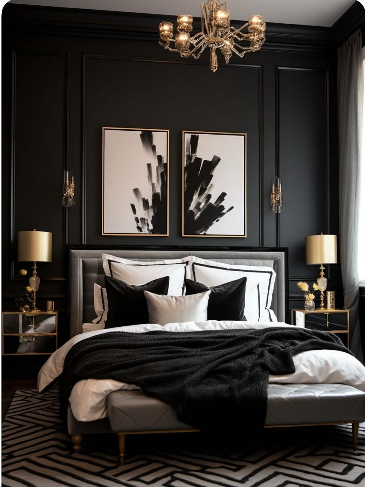 black-bedroom-ideas-hollywood-regency-gold-accents