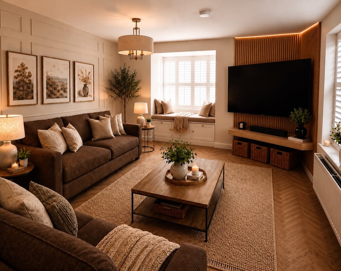 brown-chenille-sofas-built-in-window-seat-living-room
