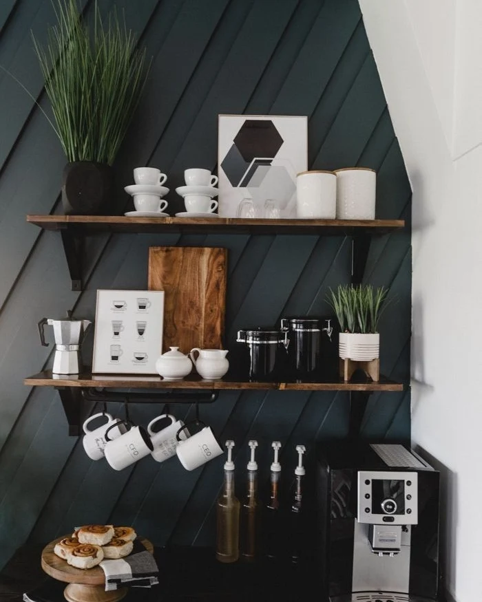 dark-green-coffee-corner-countertop