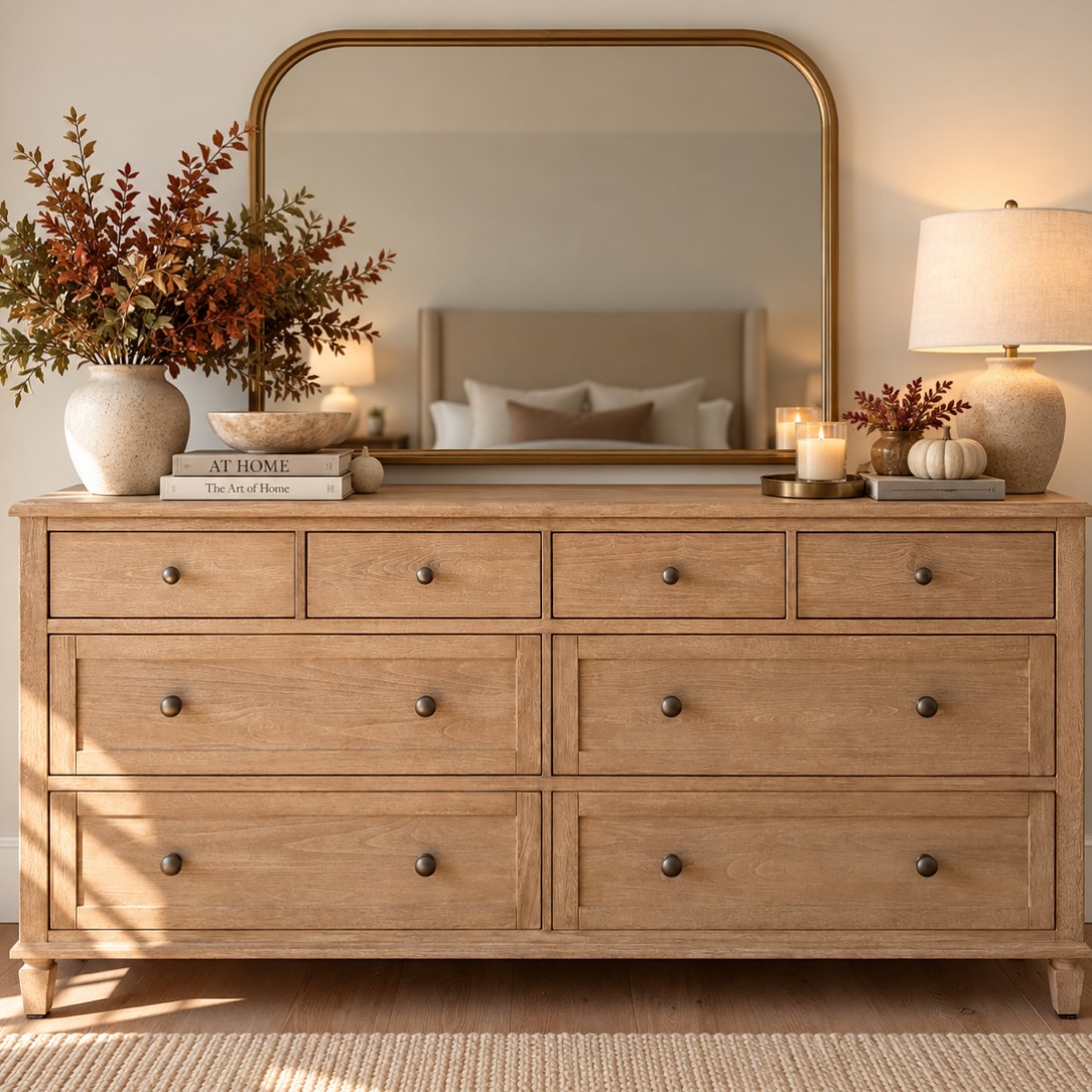 fall-branches-pumpkin-accents-dresser-decor