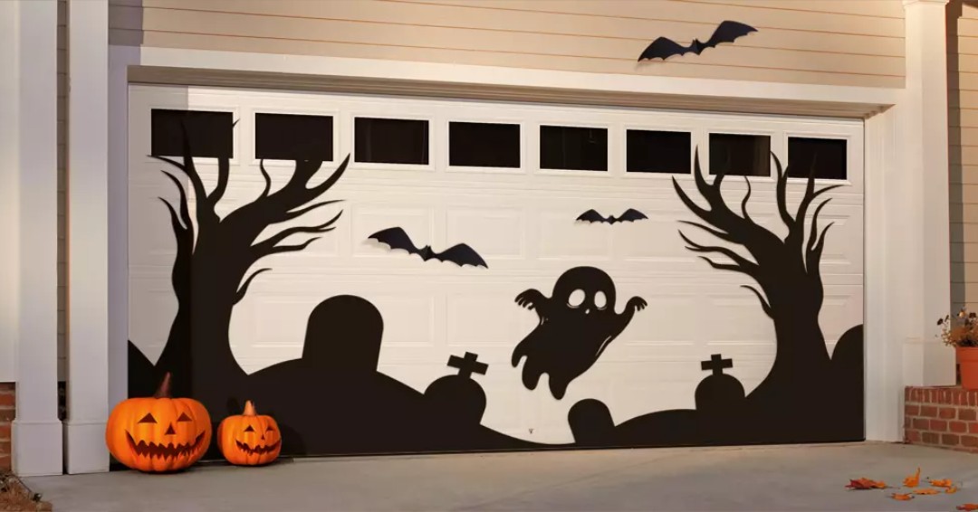 haunted-graveyard-silhouette-garage-door-decor