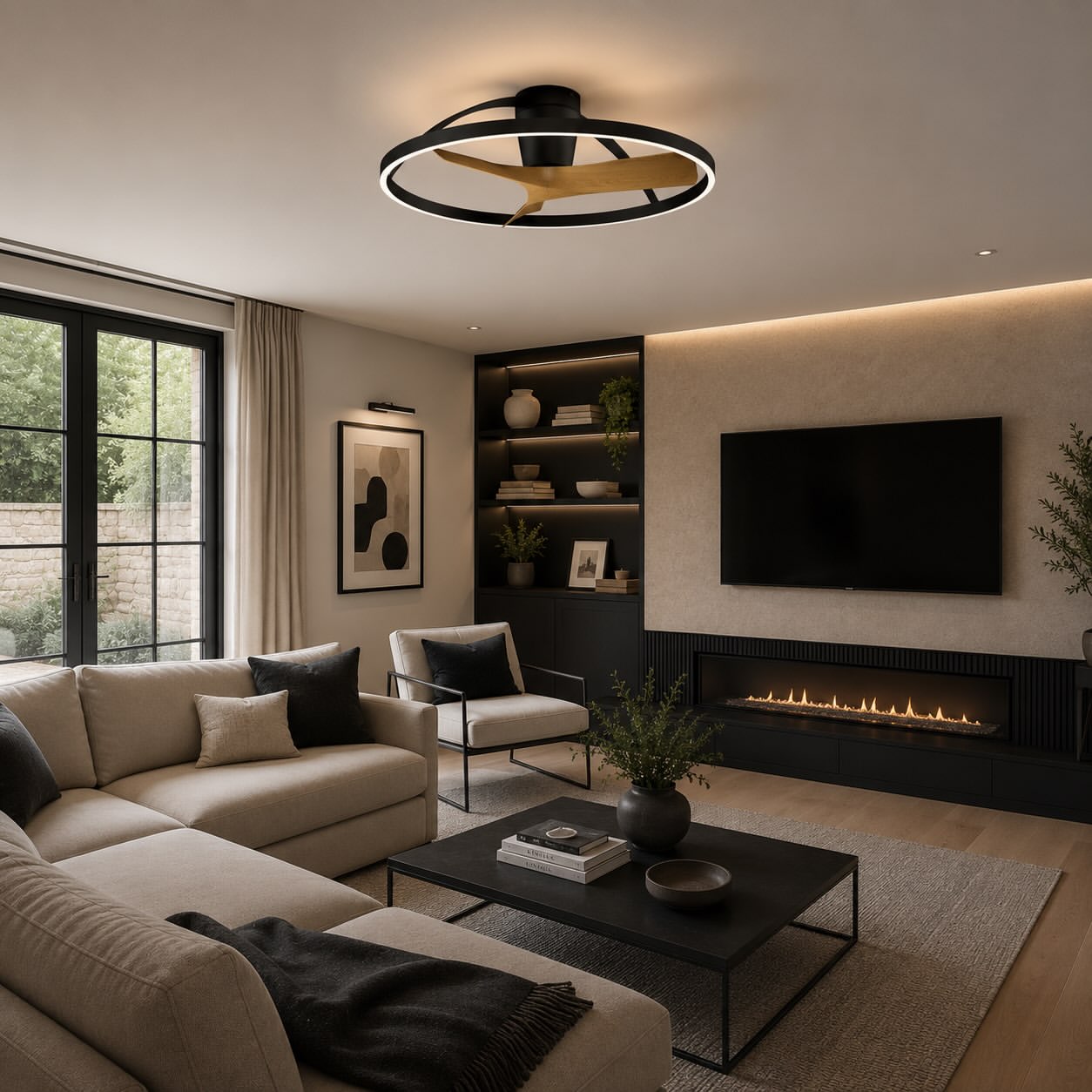 modern-black-ring-wood-led-ceiling-fan