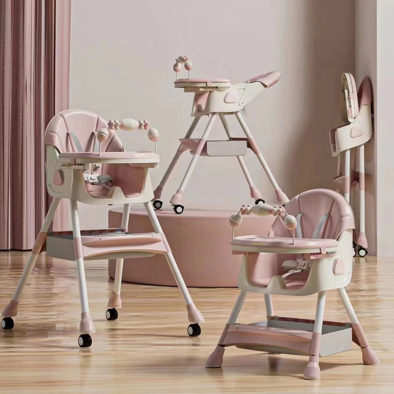 pink-three-position-convertible-high-chair