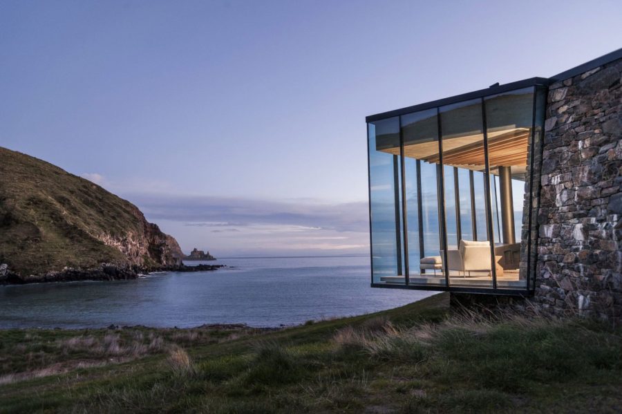 Sustainable Oceanfront Cabin on Remote Volcanic Mountainside