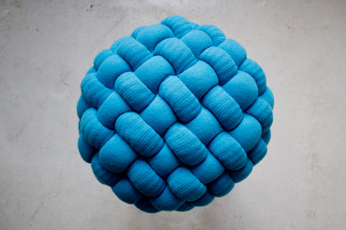 fun knitted stool cushions claire anne o’brien 5