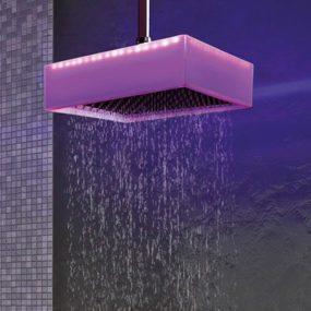 Ceiling Mounted Overhead Shower with Chromotherapy by Ponsi