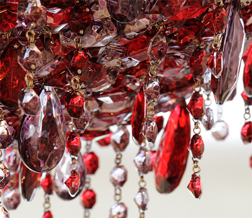 red crystal chandelier ugolino lolli memmoli 2 Red Crystal Chandelier by Lolli Memmoli