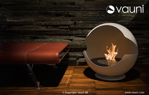 bio ethanol fireplace globe vauni 2 Indoor Outdoor BioEthanol Fireplace by Vauni