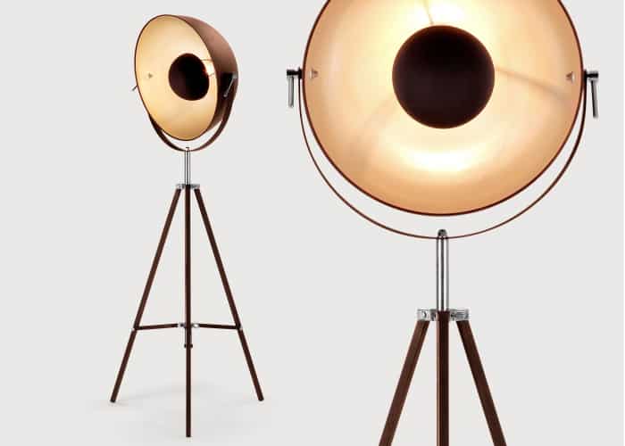 copper tripod floor lamp