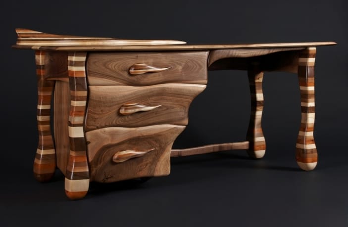 sustainable sculptural allan lake furniture 4 rainbow desk