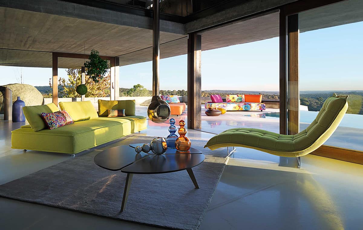 sleek modern indoor outdoor escapade sofa roche bobois 1