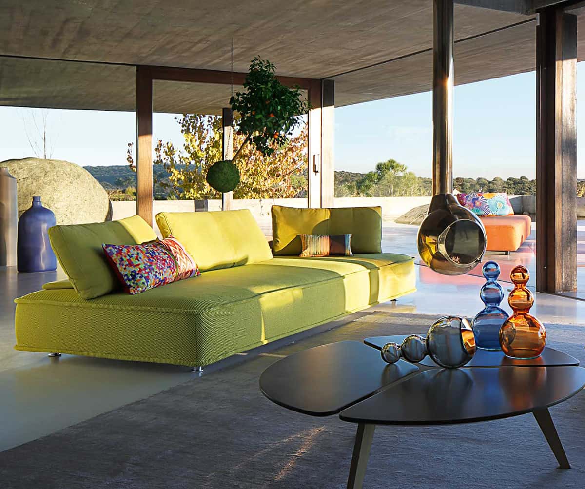 sleek modern indoor outdoor escapade sofa roche bobois 2a