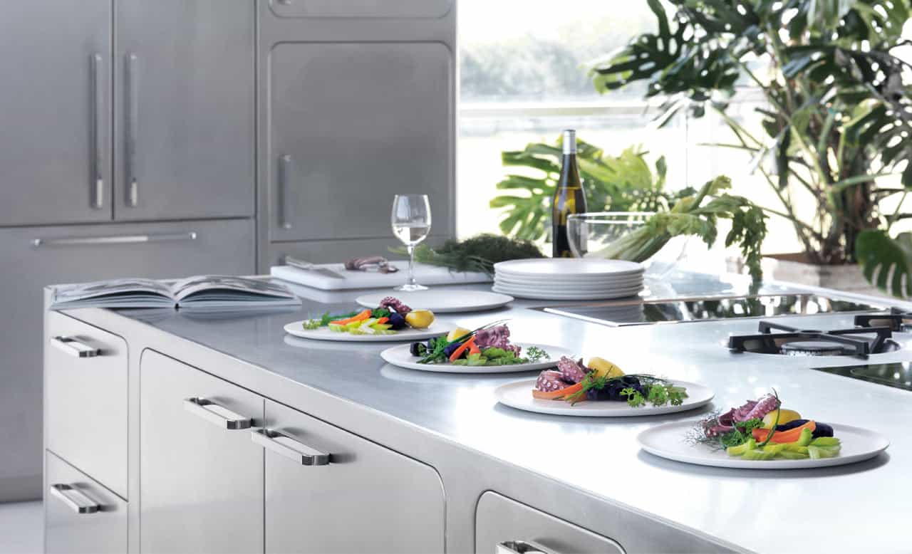 sleek sumptuous stainless steel kitchen abimis 3