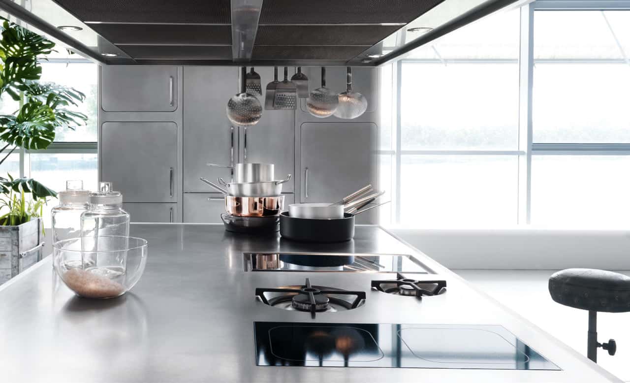 Sleek And Sumptuous Stainless Steel Kitchen By Abimis