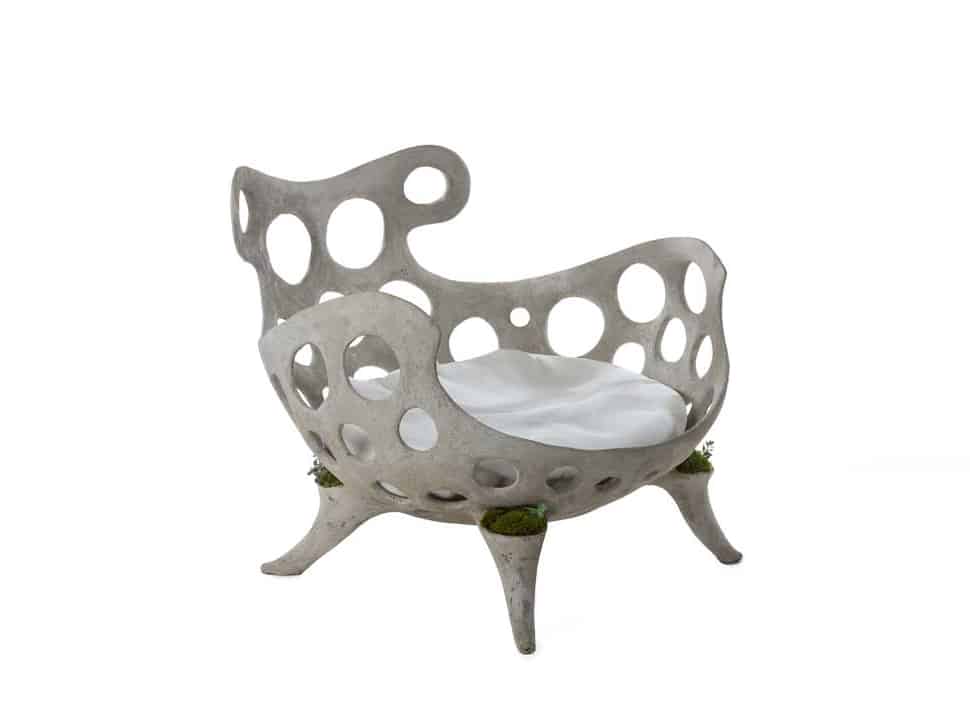 concrete furniture pockets plants opiary 3 chair