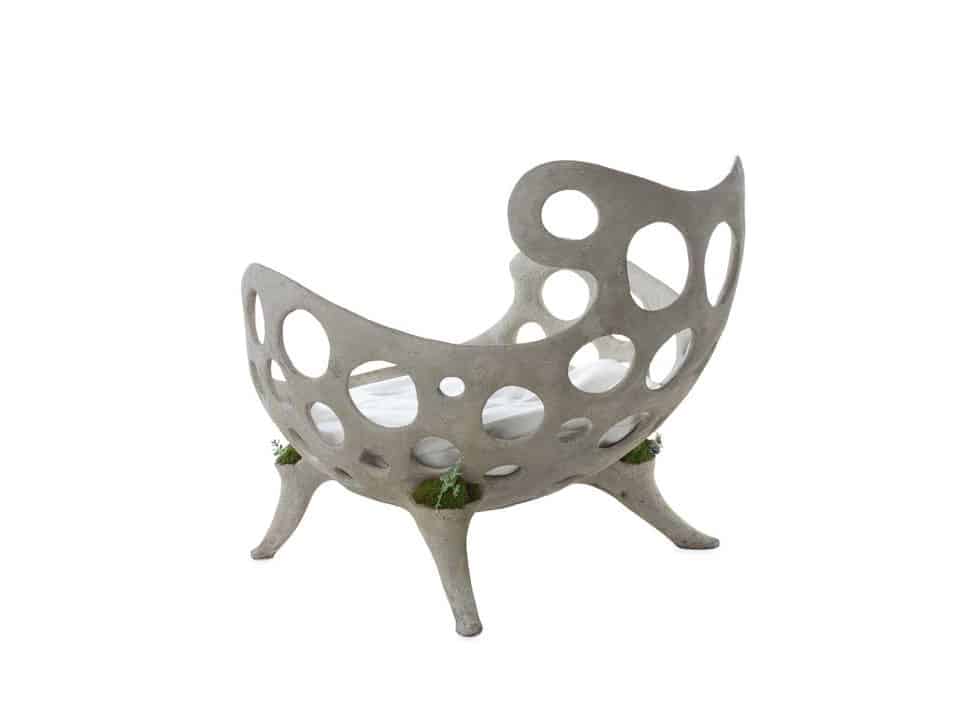 concrete furniture pockets plants opiary 7 drillium chair