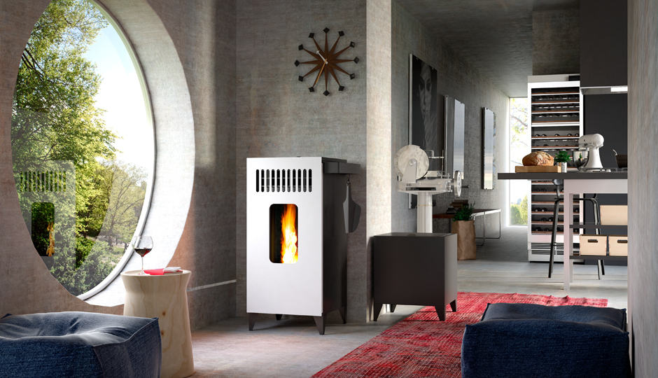 modular pellet stove furniture mia by olimpia splendid 1d