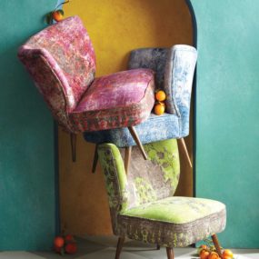 These Washed Velvet Beauties are Moresque Chairs by Anthropologie