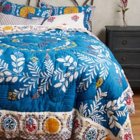 Beautiful Embroidered Quilt Zocalo by Anthropologie