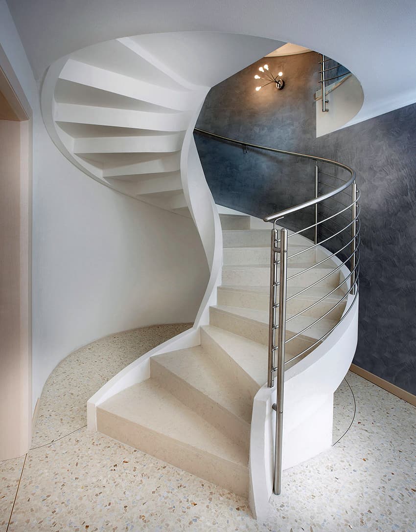 spiral staircases in lightweight concrete by rizzi 2