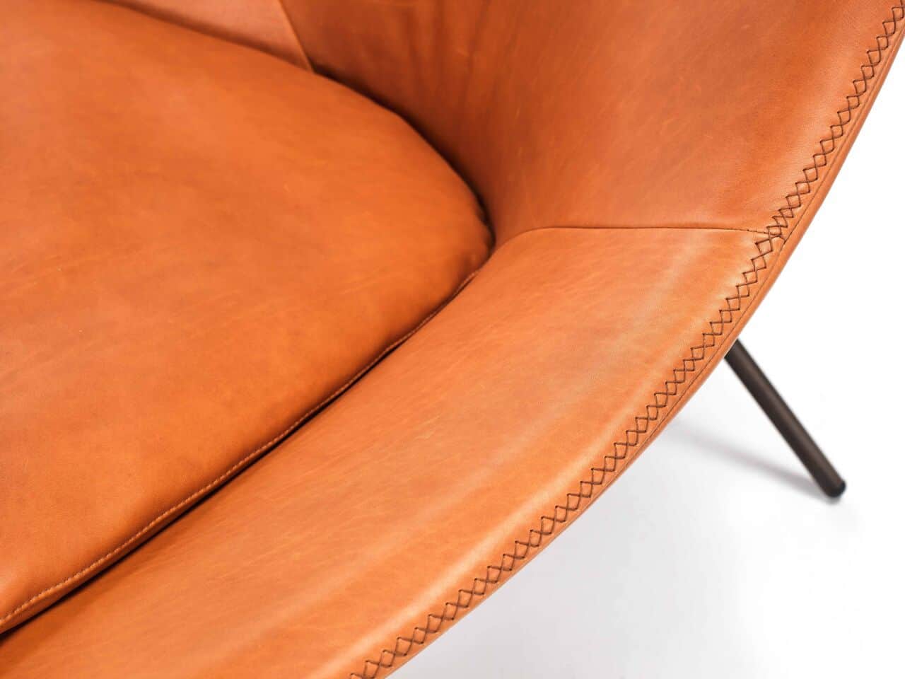 cross leg chair 5 tan leather