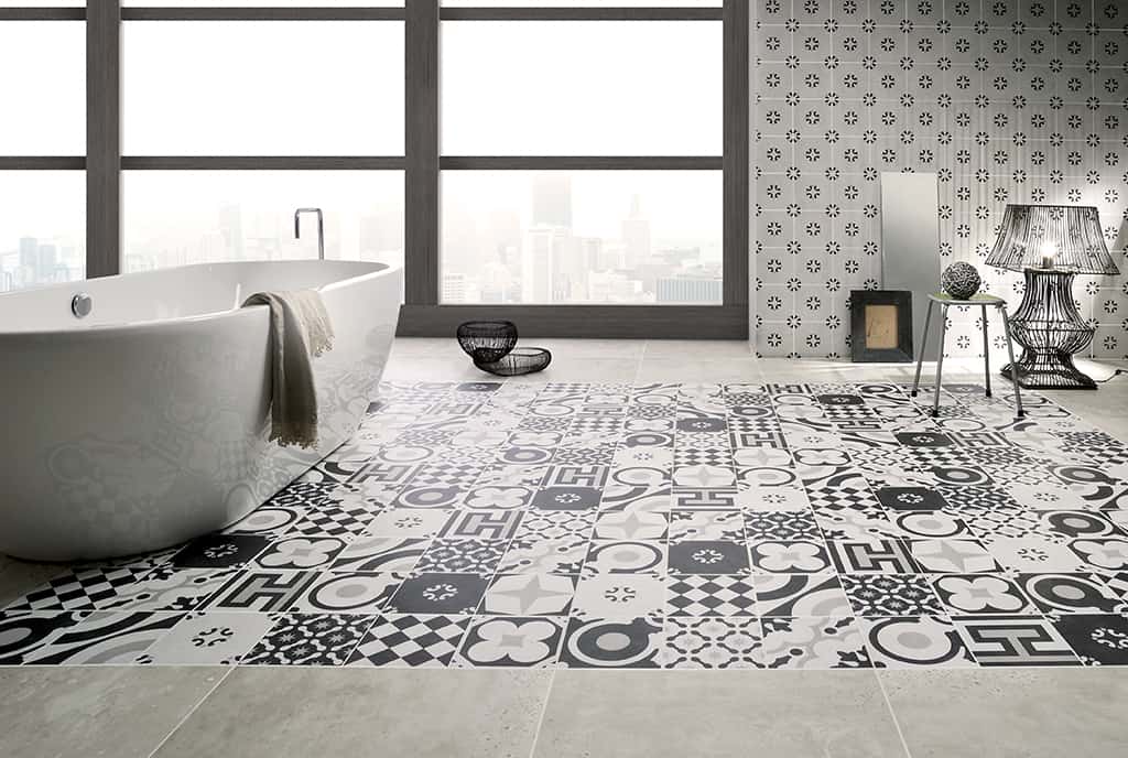modern art deco tiles 2 black and white