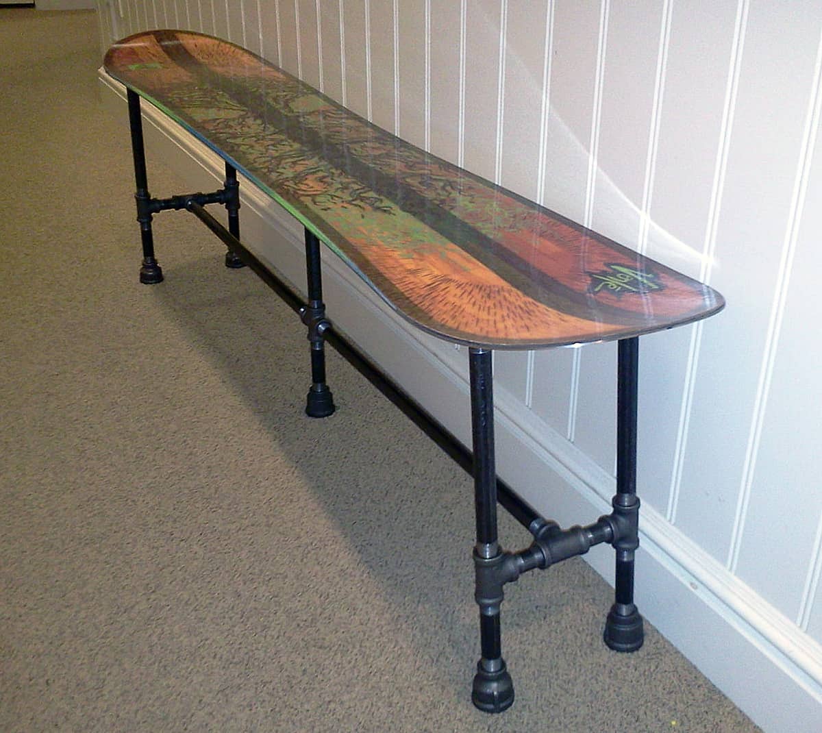 plumbing pipe furniture designs surfboard console 16