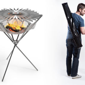 Foldable Portable Barbecue Grillo is a Lightweight Fire-Hammock