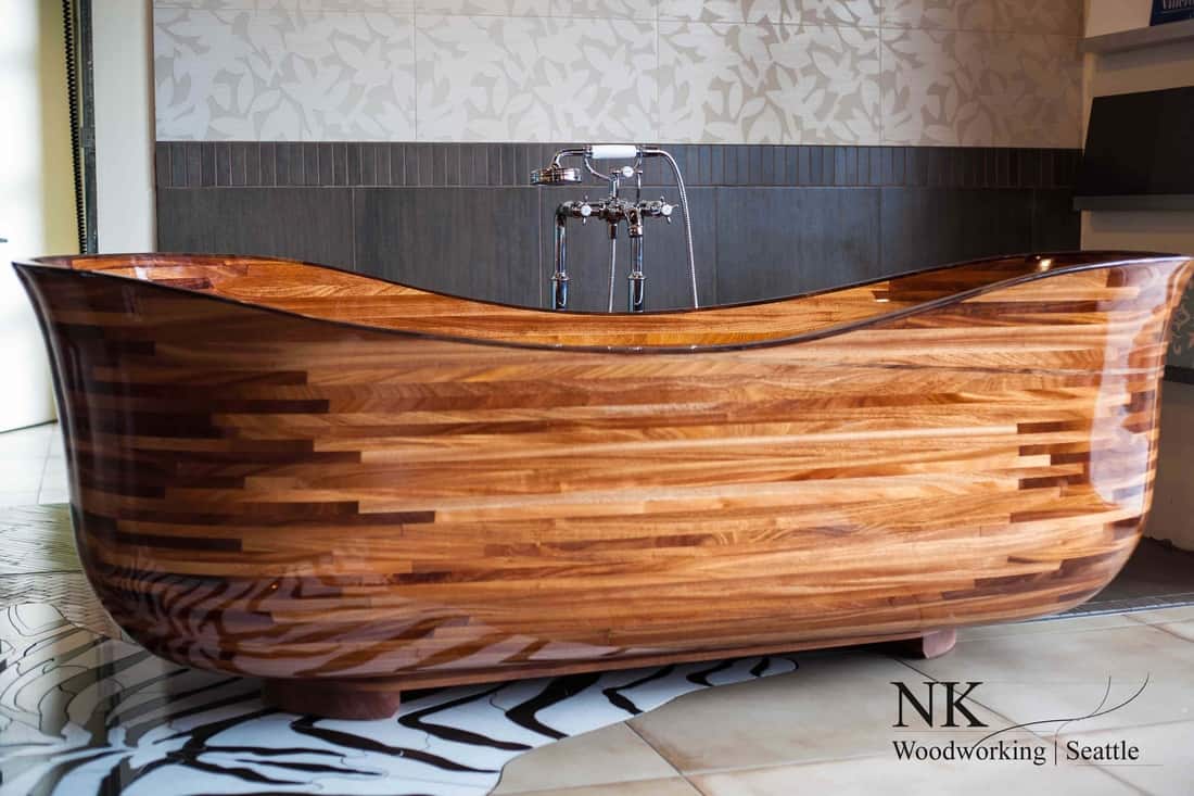custom hardwood bathtubs nk woodworking 1